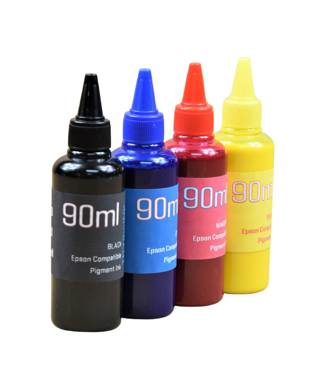 4 Bottles Pigment Ink 90ml each Color for Epson WorkForce Pro WF-7310, WF-7820, WF-7840 Printers