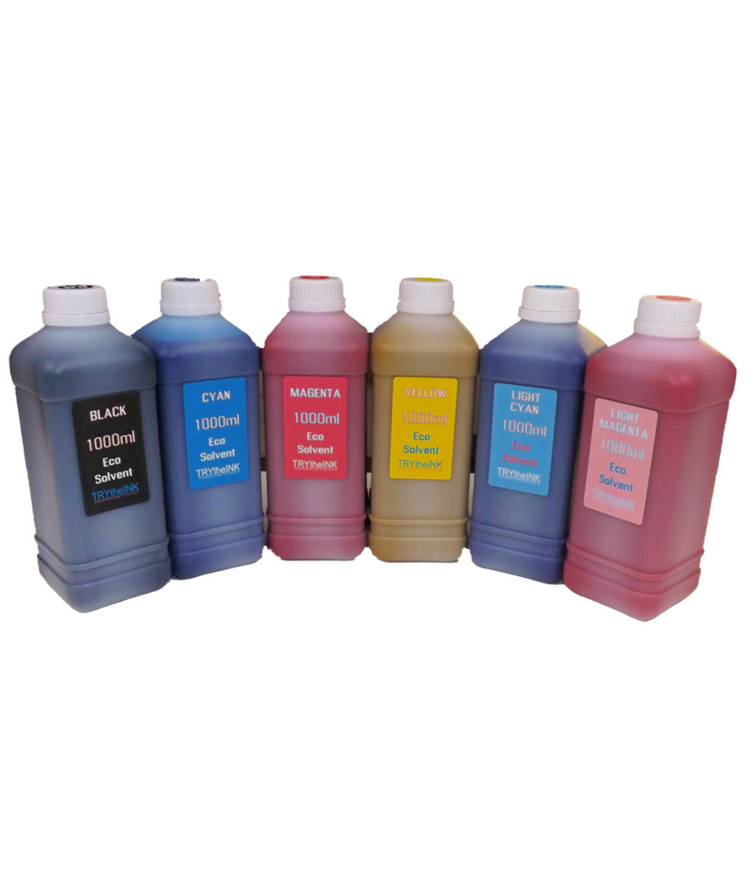 6 Color Eco Solvent Ink 1000ml bottle ink for EPSON, Roland, Mimaki, Mutoh printers 