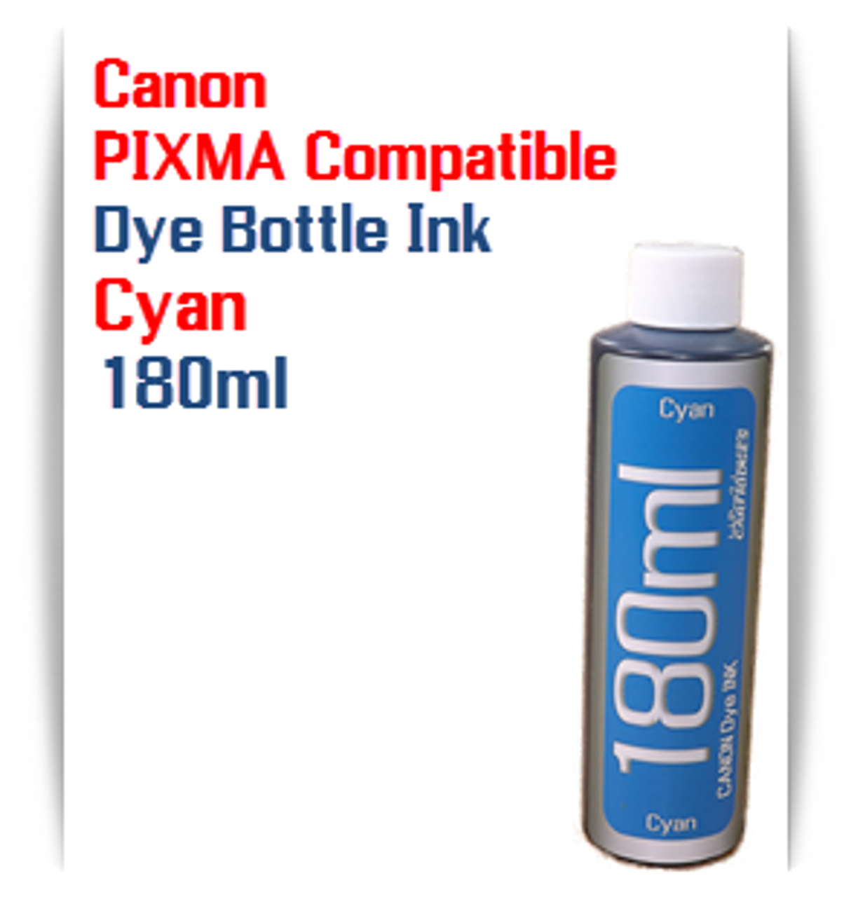 1 180ml Bottle Cyan Dye Ink