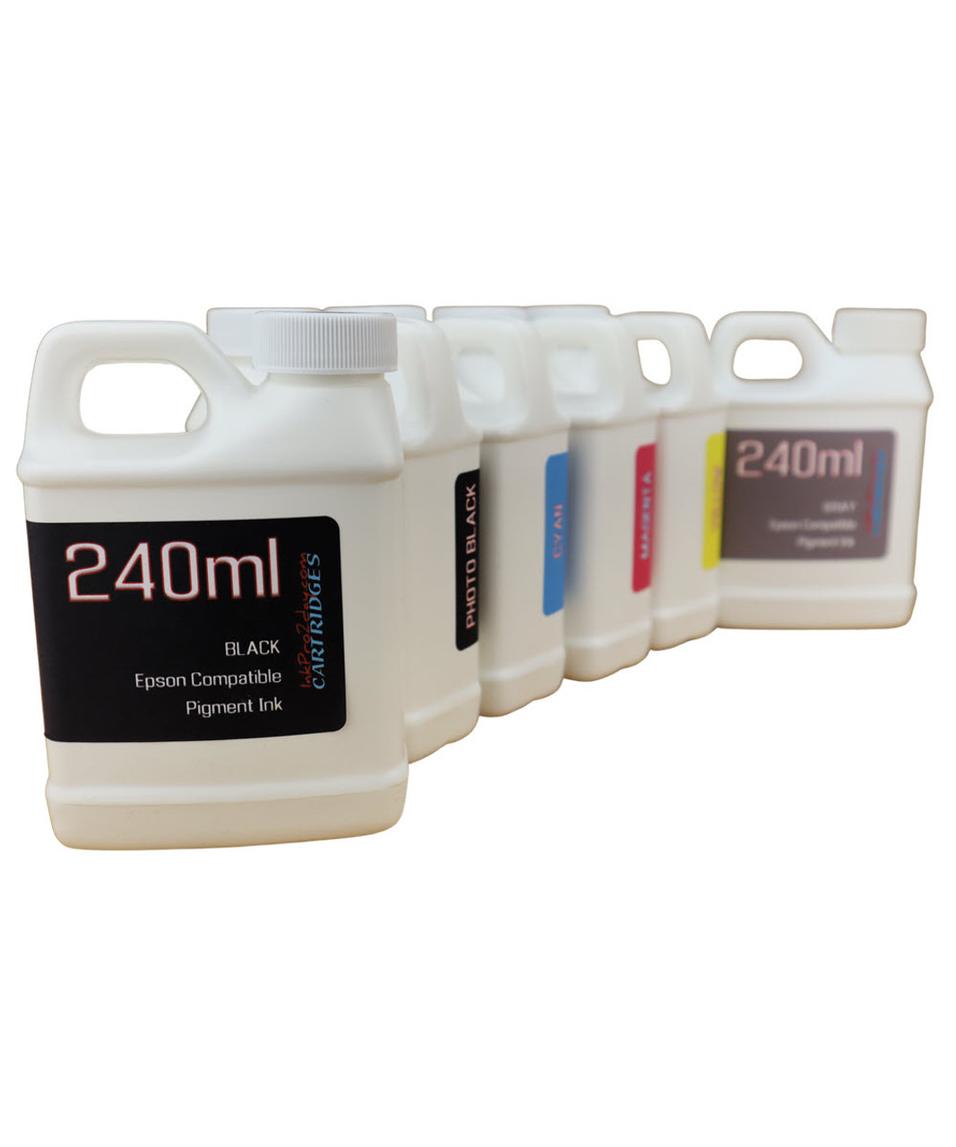 Pigment Ink 6- 240ml Bottles for Epson EcoTank ET-8500 ET-8550 Printer