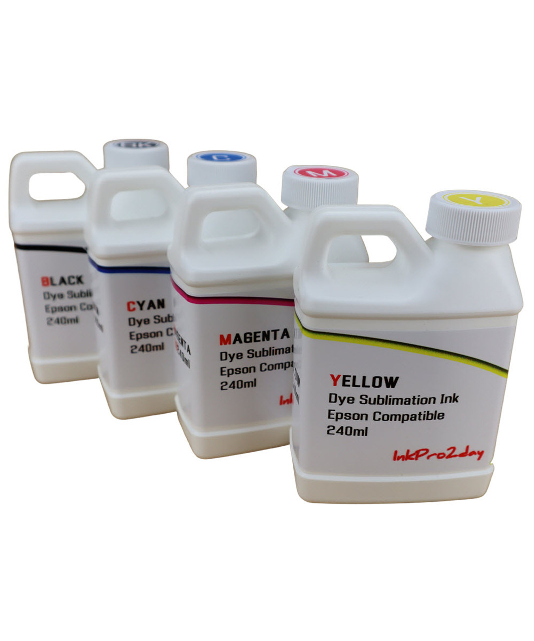 Dye Sublimation Ink 4- 240ml Bottles for Epson WorkForce WF-3620, WorkForce WF-3640, WorkForce WF-7110, WorkForce WF-7610, WorkForce WF-7620 Printers