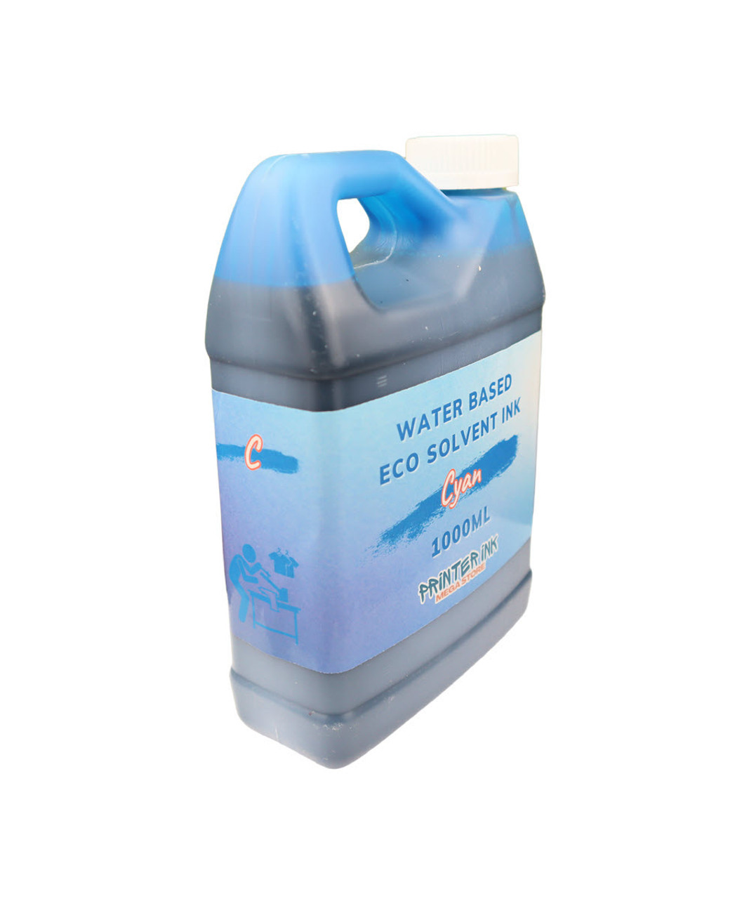 Cyan Water Based Eco Solvent Ink 1000ml Bottle for Epson SureColor T3270 T5270 T7270 Printers