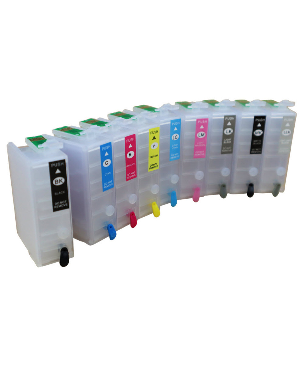 9 Refillable Ink Cartridges 25.9ml each (empty) with Auto Reset Chips installed for Epson Stylus Photo R3000 Printer