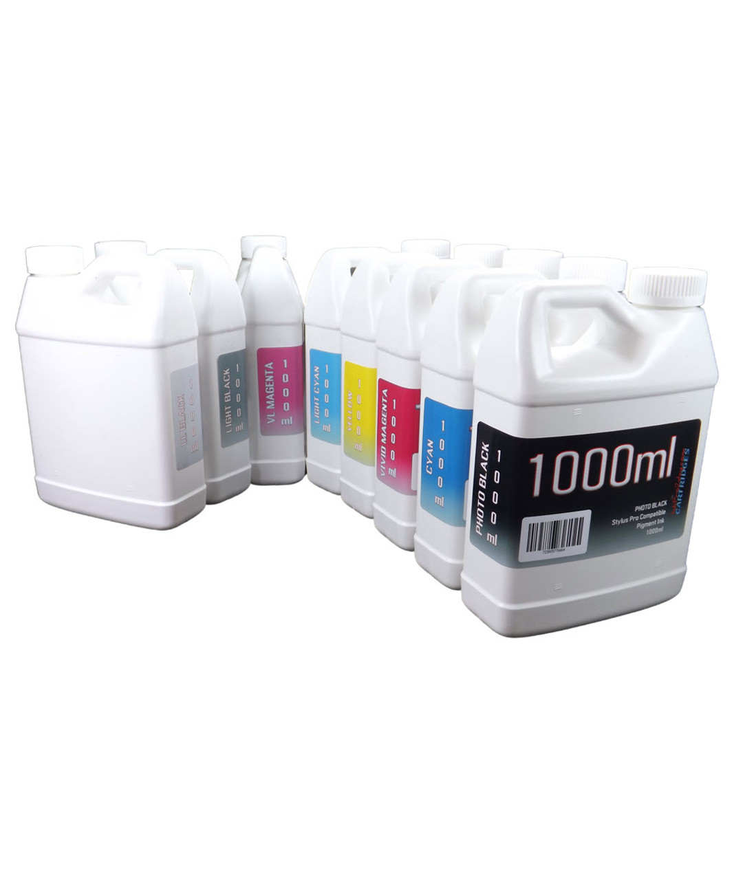 8- 1000ml Bottles Compatible UltraChrome K3 Pigment Ink for Epson Stylus Pro 7880 9880 Printers