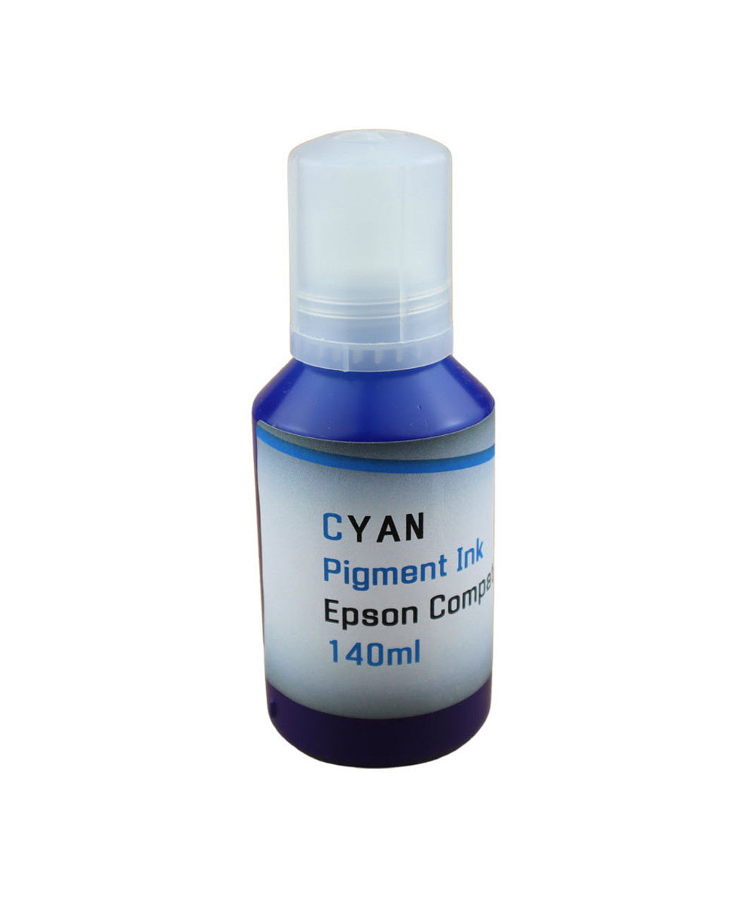 Cyan Pigment Ink 140ml Bottle for Epson EcoTank ET-3843 Printer
