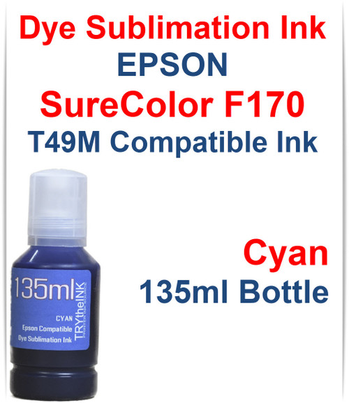 Cyan 135ml bottle Dye Sublimation Ink for EPSON SureColor F170 printer