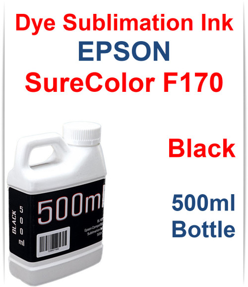 Black 500ml bottle Dye Sublimation Ink for EPSON SureColor F170 printer