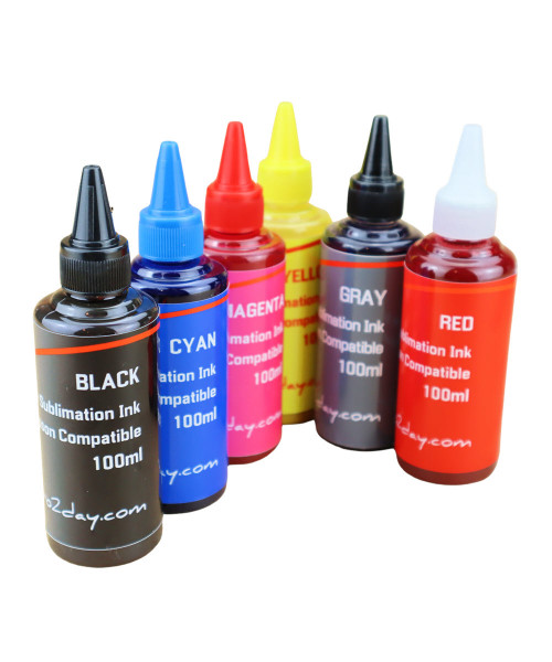 Dye Sublimation Ink 6- 100ml Bottles for Epson Expression Photo HD XP-15000 Printer