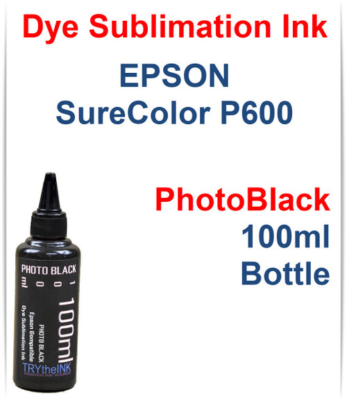 Photo Black Dye Sublimation Ink 100ml bottle for Epson SureColor P600 printer