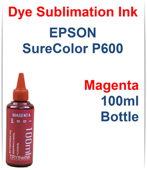 Magenta Dye Sublimation Ink 100ml bottle for Epson SureColor P600 printer