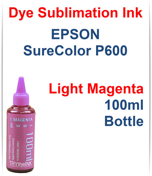 Light Magenta Dye Sublimation Ink 100ml bottle for Epson SureColor P600 printer