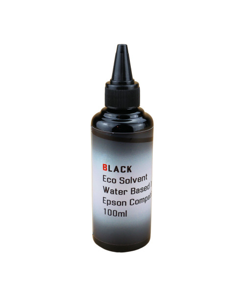Black Water Based Eco Solvent Ink 100ml Bottle for Epson WorkForce Pro WF-7310, WF-7820, WF-7840 Printers