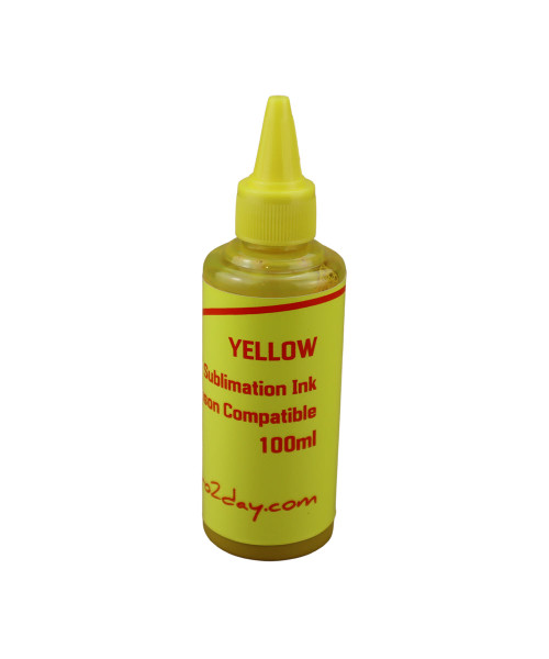 Yellow Dye Sublimation Ink 100ml Bottle for Epson WorkForce Pro WF-7310, WF-7820, WF-7840 Printers