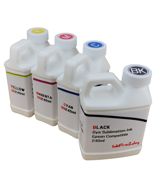 4 Dye Sublimation Ink 240ml each Color for Epson WorkForce Pro WF-7310, WF-7820, WF-7840 Printers