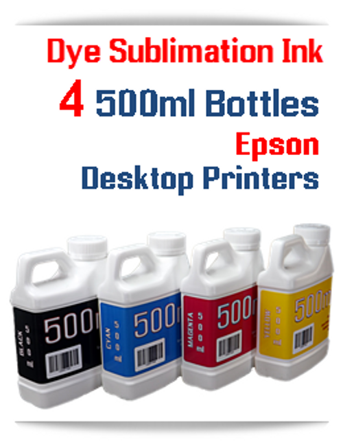 4 Color Package 500ml Dye Sublimation Ink Epson Desktop Printers