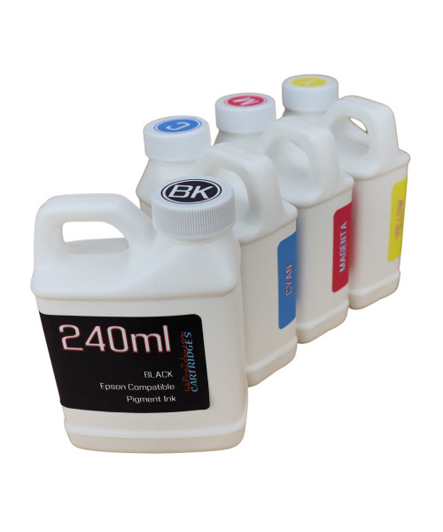 Pigment Ink 4- Color 240ml Bottles for Epson EcoTank ET-16600 ET-16650 Printers