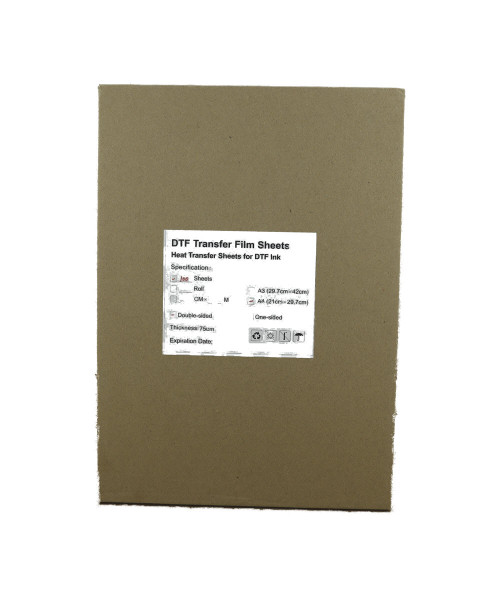 DTF Transfer film A4 8.25 x 11.75 sheets 100 sheet pack