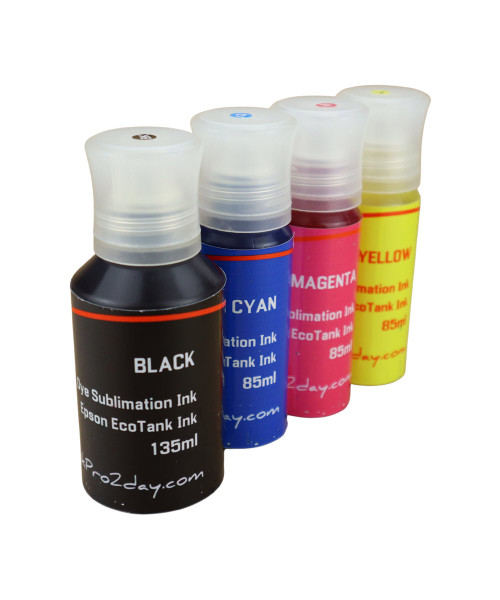Dye Sublimation Ink 4- Bottles for Epson EcoTank ET-3830 ET-3850 Printers