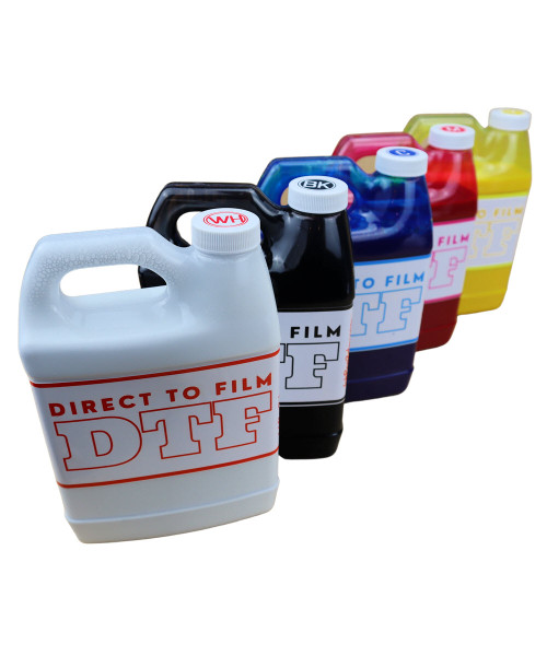 NEW Clear Bottles DTF Direct To Film Ink 5- 1000ml bottles for Epson and Epson Print Head Printers