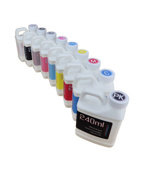 9- 240ml Bottle Compatible UltraChrome HDR Pigment Ink Epson Stylus Pro 7890, 9890 Printers