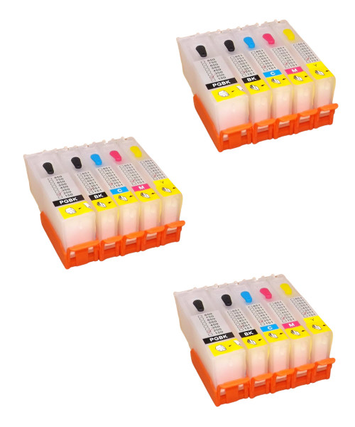 3 sets of 5- Refillable Ink Tank Package PGI-250XL, CLI-251XL Canon Pixma Printers