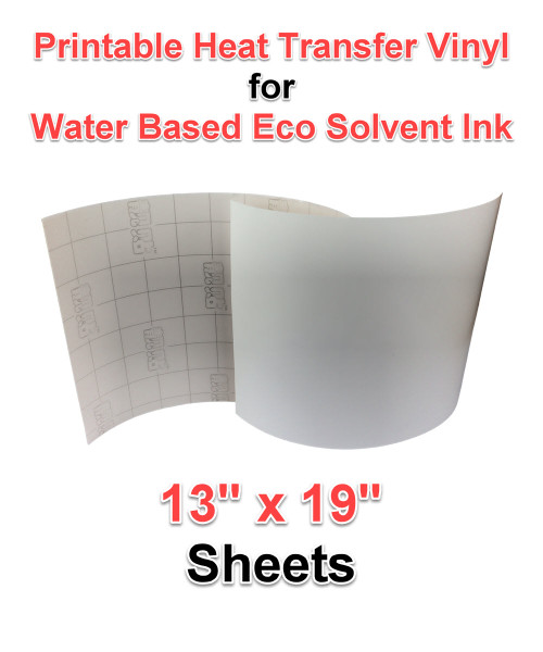 13 x 19 Printable Heat Transfer Vinyl for Water Based Eco Solvent Ink