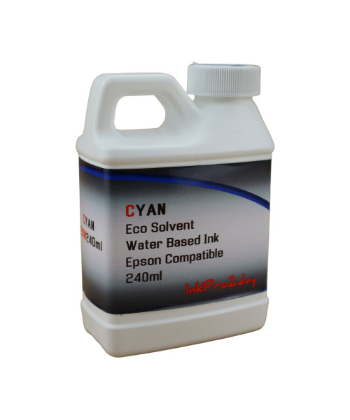 Cyan Water Based Eco Solvent Ink 240ml Bottle for Epson EcoTank ET-8500 ET-8550 Printers