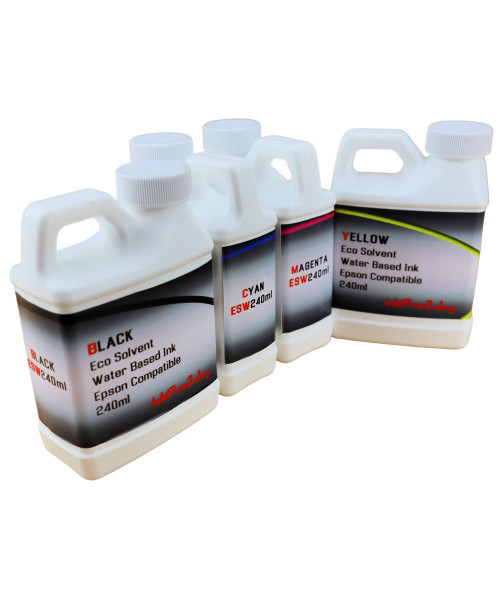 Water Based Eco Solvent Ink 4- 240ml Bottles for Epson EcoTank ET-2400 Printer