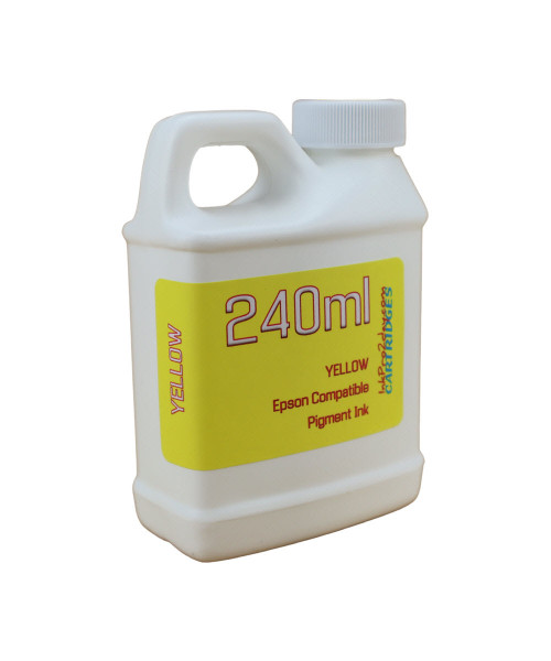 Yellow Pigment Ink Color 240ml Bottle for Epson EcoTank ET-15000 Printer