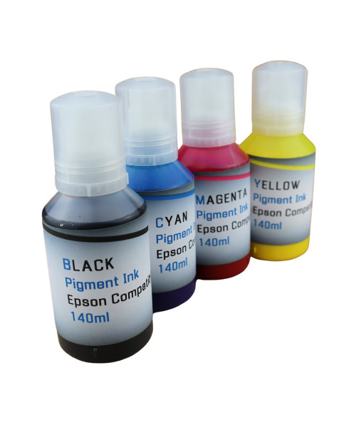 Pigment Ink 4- 140ml Bottles for Epson EcoTank ET-15000 Printer
