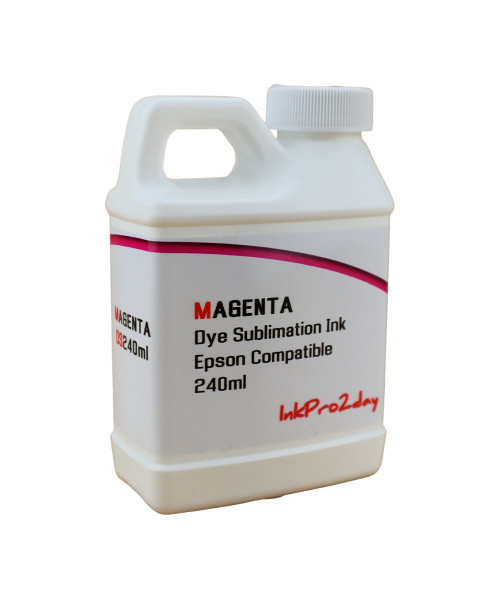 Magenta Dye Sublimation Ink 240ml Bottle for Epson WorkForce WF-3620, WorkForce WF-3640, WorkForce WF-7110, WorkForce WF-7610, WorkForce WF-7620 Printers