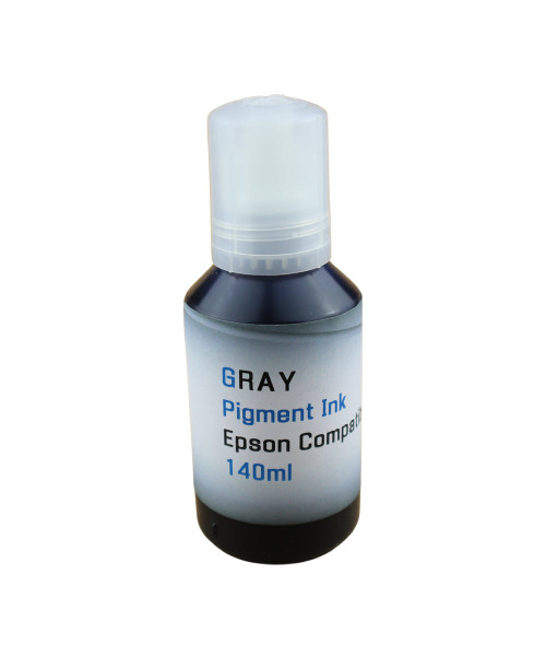 Gray Pigment Ink 140ml Bottle for Epson EcoTank ET-8500 ET-8550 Printer
