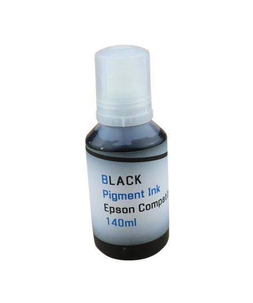 Black Pigment Ink 140ml Bottle for Epson EcoTank ET-3830 ET-3850 Printer
