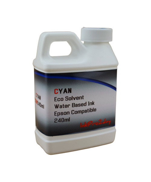 Cyan Water Based Eco Solvent Ink 240ml bottle for Epson EcoTank ET-2840 Printer
