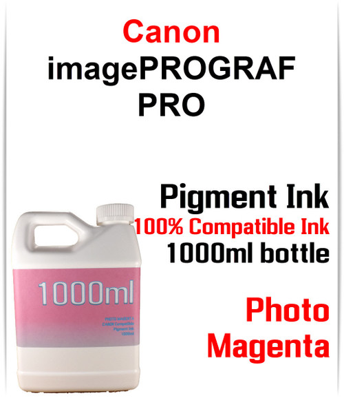 Photo Magenta 1000ml bottle Pigment Ink Canon imagePROGRAF PRO-2000, PRO-4000, PRO-4000S, PRO-6000, PRO-6000S, PRO-2100, PRO-4100, PRO-4100S, PRO-6100, PRO-6100S printers