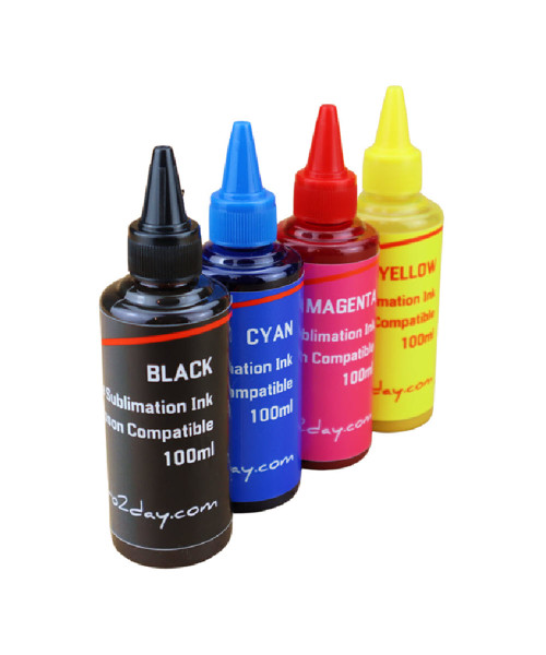 4- 100ml Bottles Dye Sublimation Ink Package for Epson WorkForce WF-7110, WorkForce WF-7610, WorkForce WF-7620 Printers