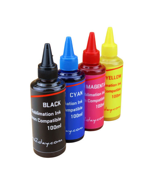 4- 100ml bottles Dye Sublimation Ink Package for Epson WorkForce WF-7210, WorkForce WF-7710, WorkForce WF-7720 Printers