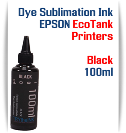 Black EPSON EcoTank 100ml bottle Dye Sublimation Bottle Ink