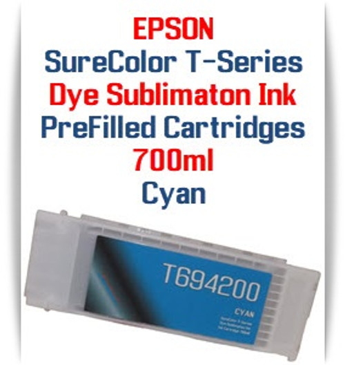 Cyan T694200 EPSON SureColor T-Series Compatible Dye Sublimation ink Cartridge 700ml