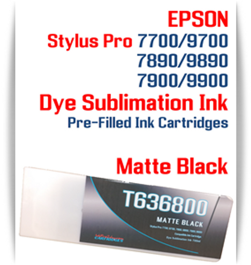 Matte Black Epson Stylus Pro 7700/9700, 7890/9890, 7900/9900 Pre-Filled Dye Sublimation Ink Cartridge
