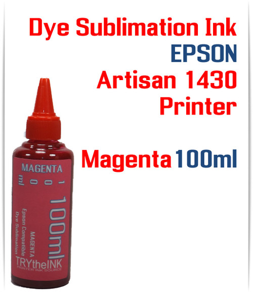 Magenta 100ml bottle Dye Sublimation Ink for Epson Artisan 1430 printer