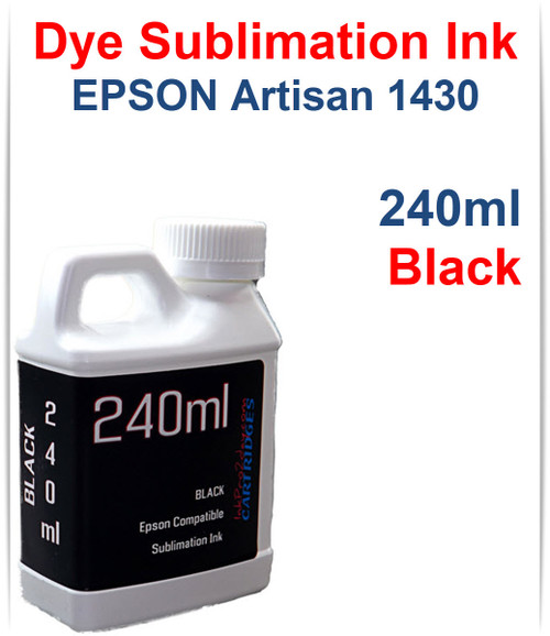 Black 240ml bottle Dye Sublimation Ink for Epson Artisan 1430 printer