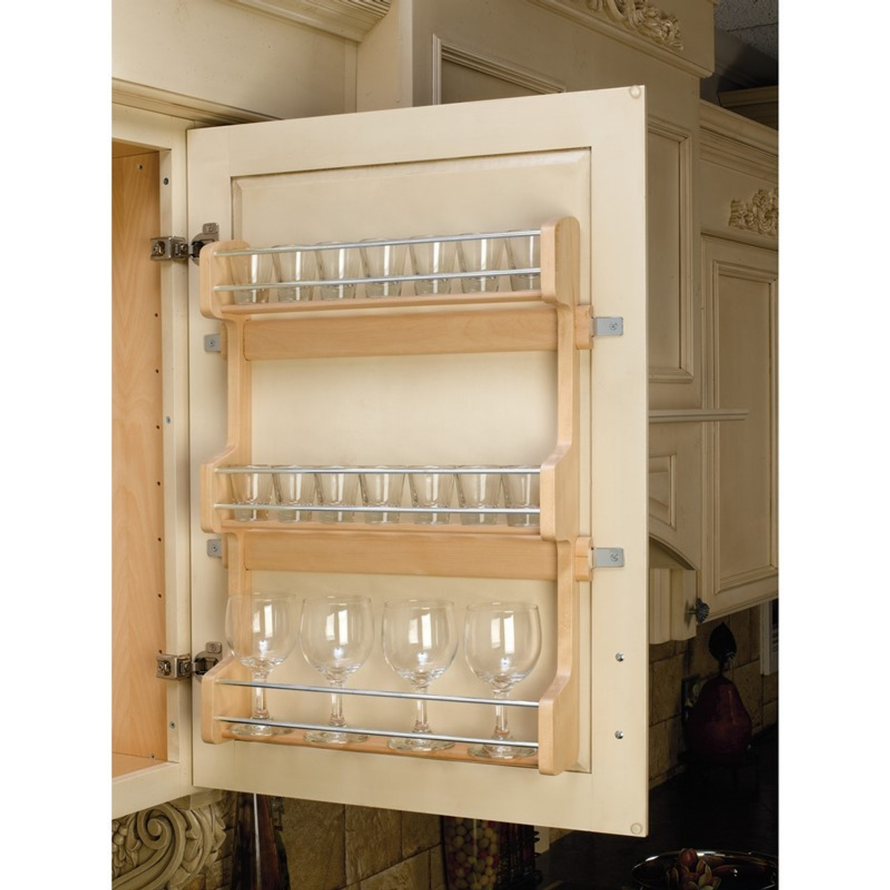 Rev-a-Shelf Door Mount Spice Rack, Natural