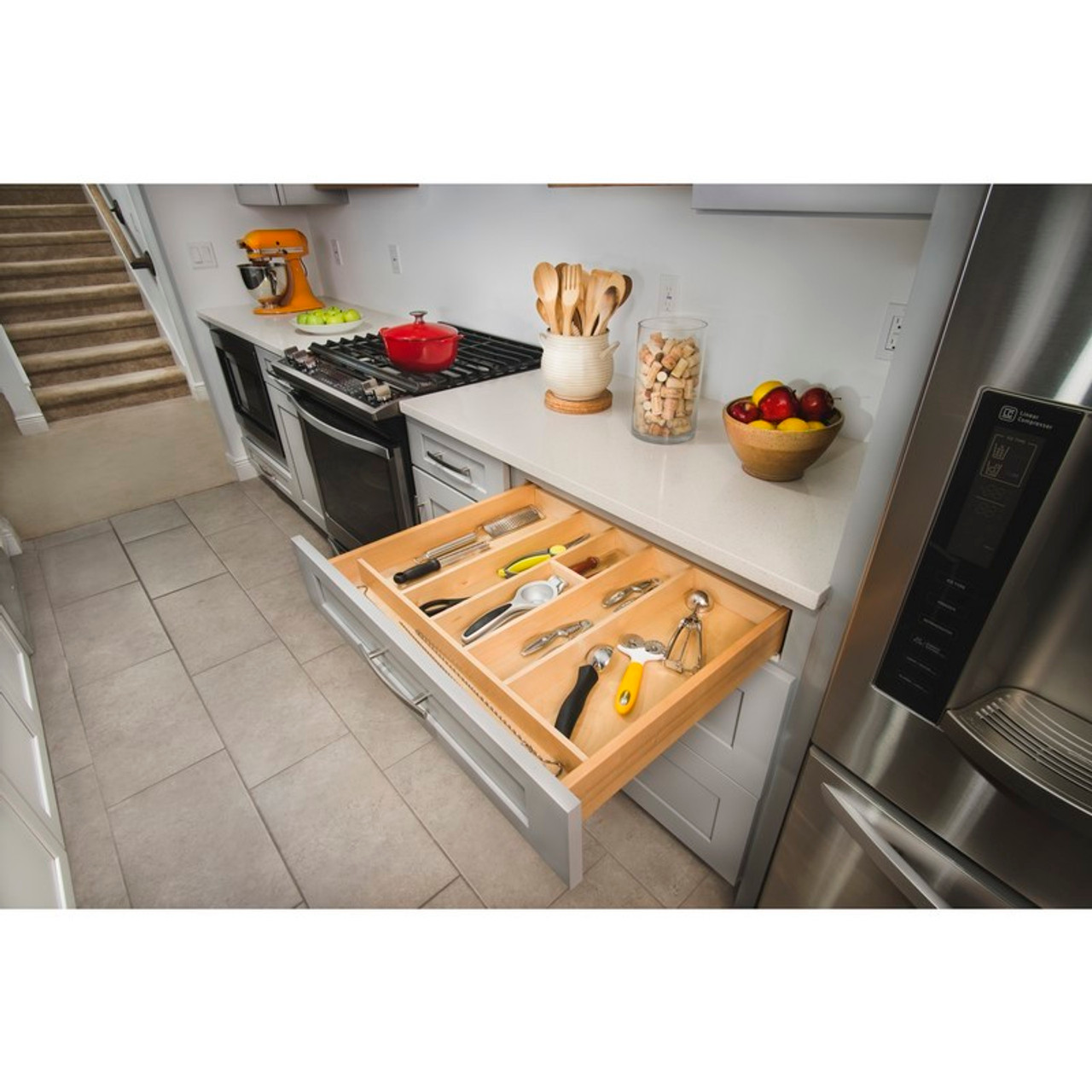 Rev-A-Shelf 4WDKB-1 / Double Knife Block Drawer Insert-Wood