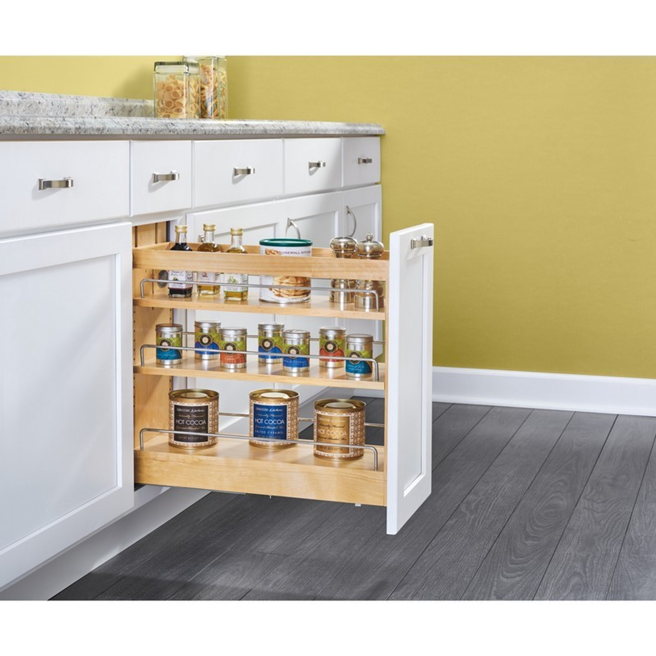 Rev-A-Shelf 448KB Series Pull-Out Knife and Utensil Base Cabinet Organizer  with Blumotion Soft Close