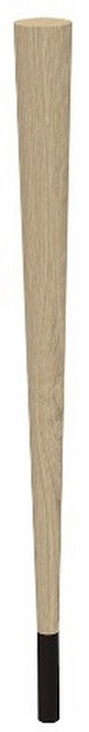 29" Round Tapered Leg & 4" Wrought Iron Ferrule Ash with Semi-Gloss Clear Coat Finish 2.25" Diam. X 29" H