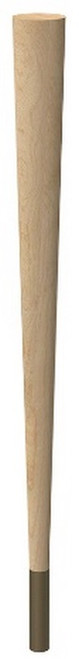 29" Round Tapered Leg & 4" Warm Bronze Ferrule Hardwood 2.25" Diam. x 29" H