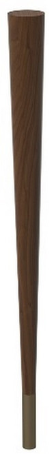 29" Round Tapered Leg & 4" Warm Bronze Ferrule Walnut 2.25" Diam. x 29" H