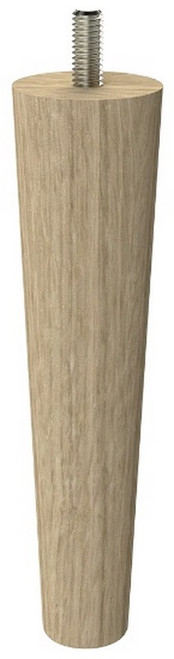 6" Round Tapered Leg Ash 1.5" Diam. X 6" H