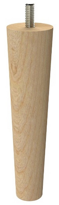 6" Round Tapered Leg Hardwood 1.5" Diam. X 6" H